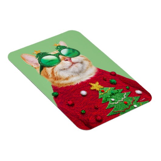 Katze im Ugly Christmas Sweater Magnet (Rechte Seite)