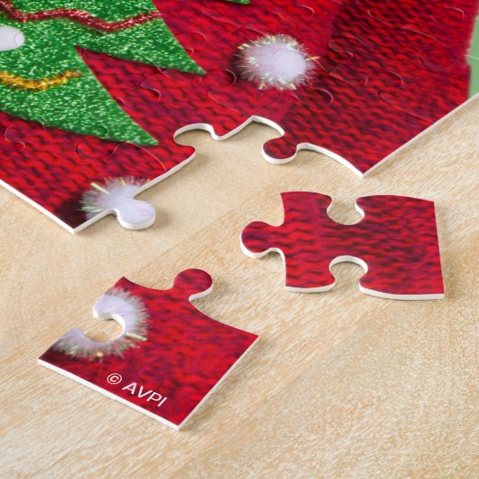 Katze im Ugly Christmas Sweater Puzzle (Seite)