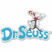 Katze im Vintagen Hutlogo Aufkleber (Vorderseite)