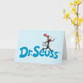 Katze im Vintagen Hutlogo Karte (Gelbe Blume)