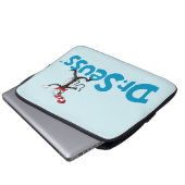 Katze im Vintagen Hutlogo Laptopschutzhülle (Vorne Knopf)