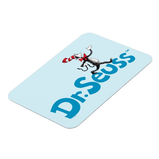 Katze im Vintagen Hutlogo Magnet (Linke Seite)