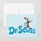 Katze im Vintagen Hutlogo Postkarte (Vorne/Hinten)