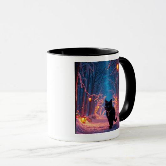 Katze im Wald Tasse (VorderseiteRechts)