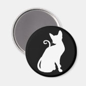 Katze im Weißen Haus Magnet (Vorderseite/Rückseite)