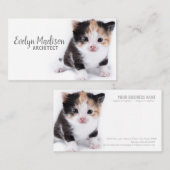 Katze im Weißen Visitenkarte (Vorne/Hinten)