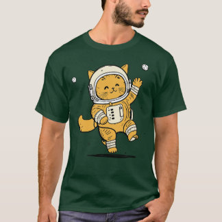 Katze im Weltraum Funny Cat Geschenk Retro Vintag T-Shirt