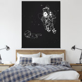 Katze im Weltraum Leinwanddruck (Insitu (Schlafzimmer))