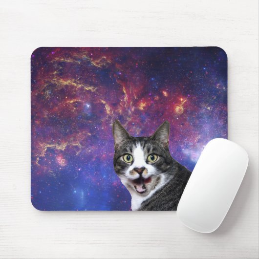 Katze im Weltraum Mousepad (Mit Mouse)