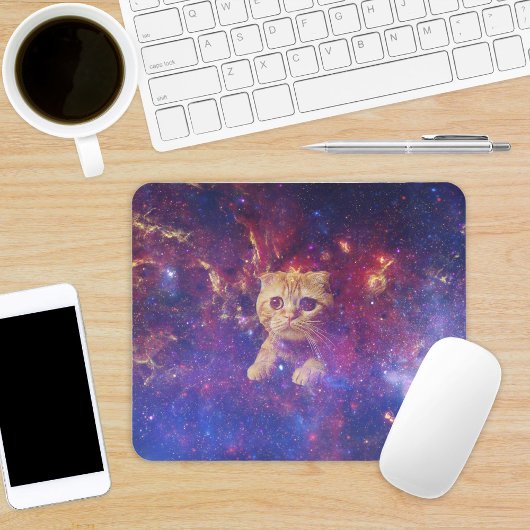 Katze im Weltraum Mousepad