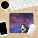 Katze im Weltraum Mousepad<br><div class="desc">Springen auf den Wagen. Das Gesicht der lustigen Katze im Weltraum! Du bist willkommen</div>