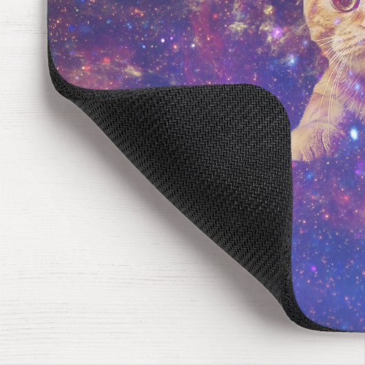 Katze im Weltraum Mousepad (Ecke)