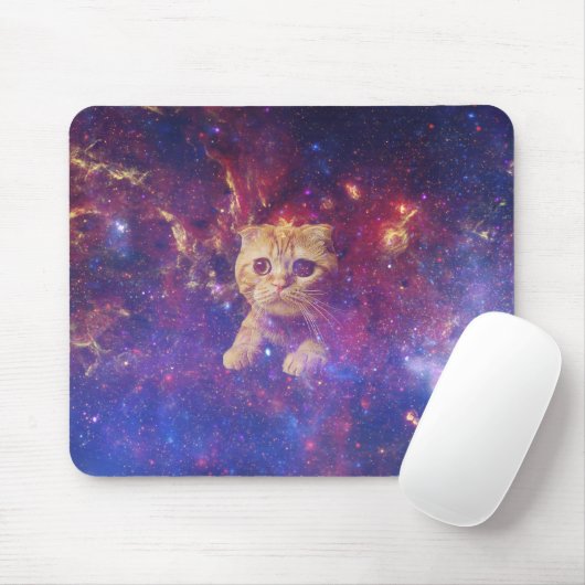 Katze im Weltraum Mousepad (Mit Mouse)
