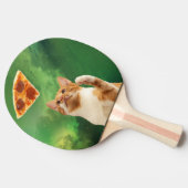 Katze im Weltraum Pizza Pepperoni Funny Niedlich N Tischtennis Schläger (Seitenansicht)