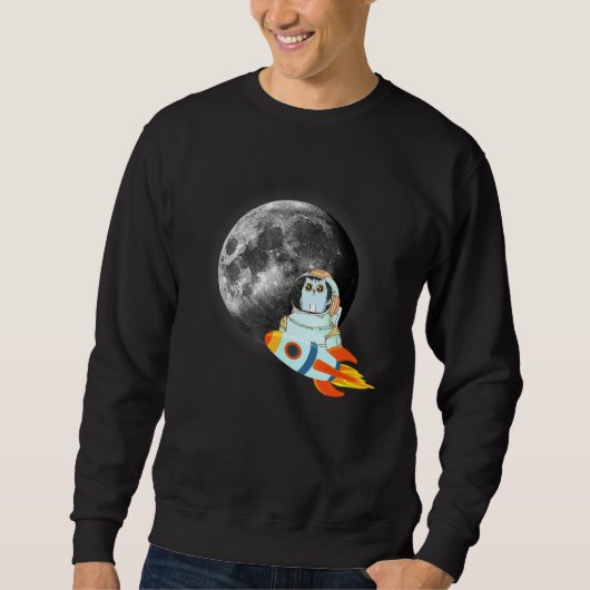 Katze im Weltraum Sweatshirt (Vorderseite)