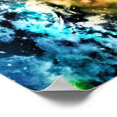 Katze im Weltraumposter Poster (Ecke)