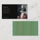 Katze im Zylinder Visitenkarte (Vorne/Hinten)