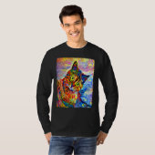 KATZE IMPRESSIONIST Kätzchen Kitty Katze Mama Pap T-Shirt (Vorne ganz)
