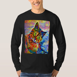 KATZE IMPRESSIONIST Kätzchen Kitty Katze Mama Pap T-Shirt