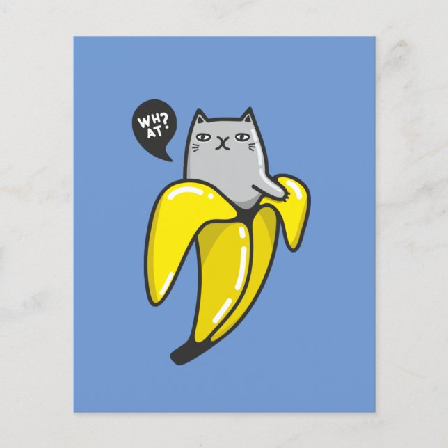 Katze in Banane (Vorderseite)