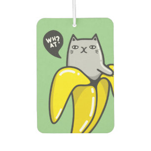 Katze in Banane Autolufterfrischer