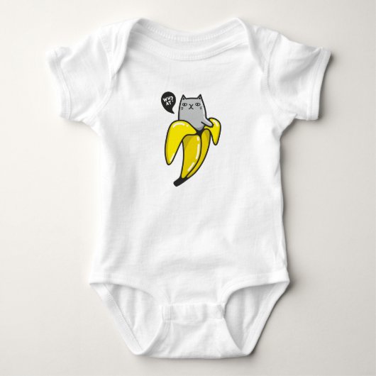 Katze in Banane Baby Strampler (Vorderseite)