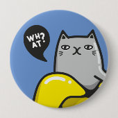 Katze in Banane Button (Vorderseite)