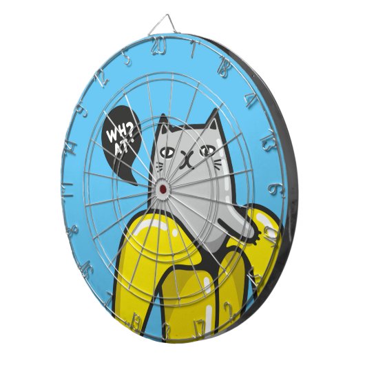 Katze in Banane Dartscheibe (Vorderseite rechts)