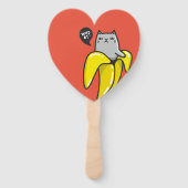 Katze in Banane Fächer (Rückseite)