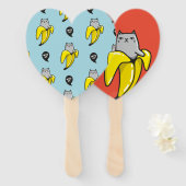 Katze in Banane Fächer (Vorne und Hinten)