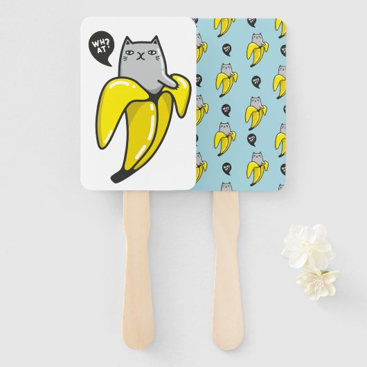 Katze in Banane Fächer (Vorne und Hinten)