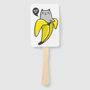 Katze in Banane Fächer