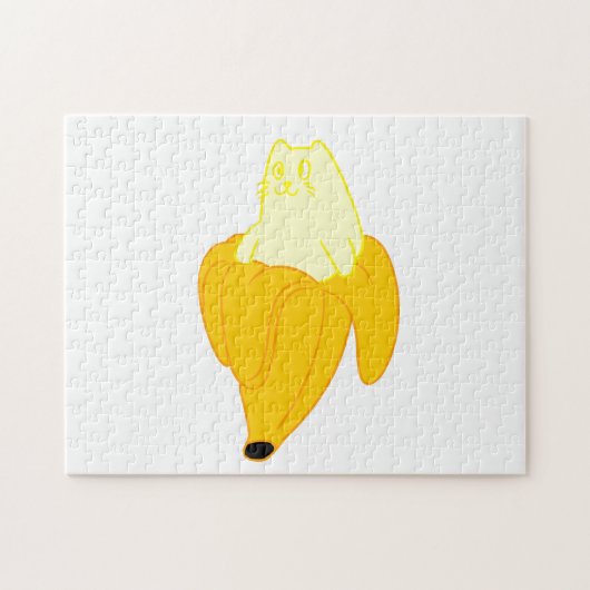 Katze in Banane - Farbe auswählen Puzzle (Horizontal)