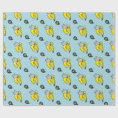 Katze in Banane Geschenkpapier (Flach)