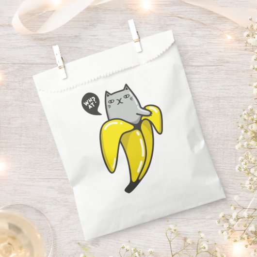 Katze in Banane Geschenktütchen (Ausgeschnitten)
