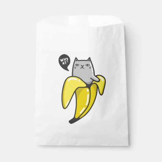 Katze in Banane Geschenktütchen (Vorderseite)