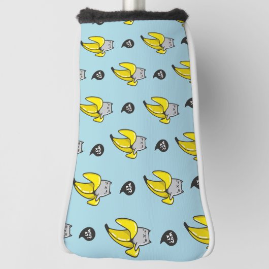 Katze in Banane Golf Headcover (Rotieren 90)