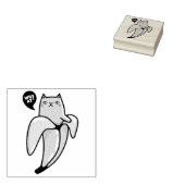 Katze in Banane Gummistempel (Stempel)