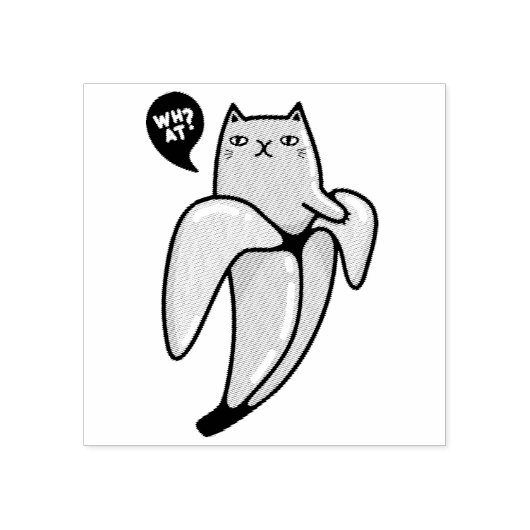 Katze in Banane Gummistempel (Prägung)