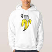 Katze in Banane Hoodie (Vorderseite)