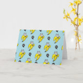 Katze in Banane Karte (Gelbe Blume)