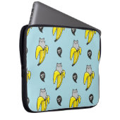 Katze in Banane Laptopschutzhülle (Vorne Rechts)