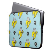 Katze in Banane Laptopschutzhülle (Vorderseite Links)