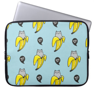 Katze in Banane Laptopschutzhülle