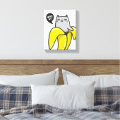 Katze in Banane Leinwanddruck (Insitu (Schlafzimmer))