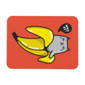 Katze in Banane Magnet (Horizontal)