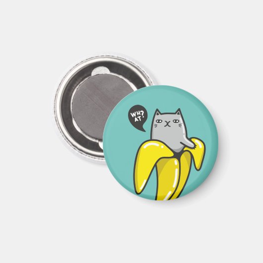 Katze in Banane Magnet (Vorderseite/Rückseite)