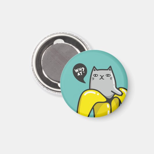 Katze in Banane Magnet (Vorderseite/Rückseite)