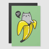 Katze in Banane Magneteinladung (Vorne/Hinten)