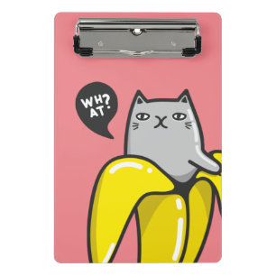 Katze in Banane Mini Klemmbrett